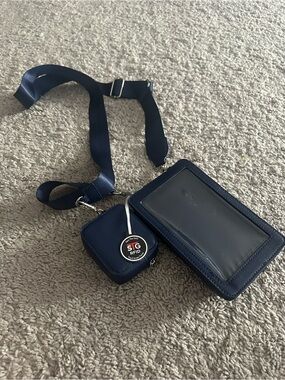 Navy Crossbody ID Wallet with RFID Protection